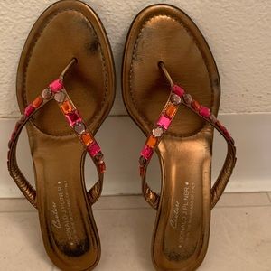 Donald J Pliner Couture Jeweled Thong